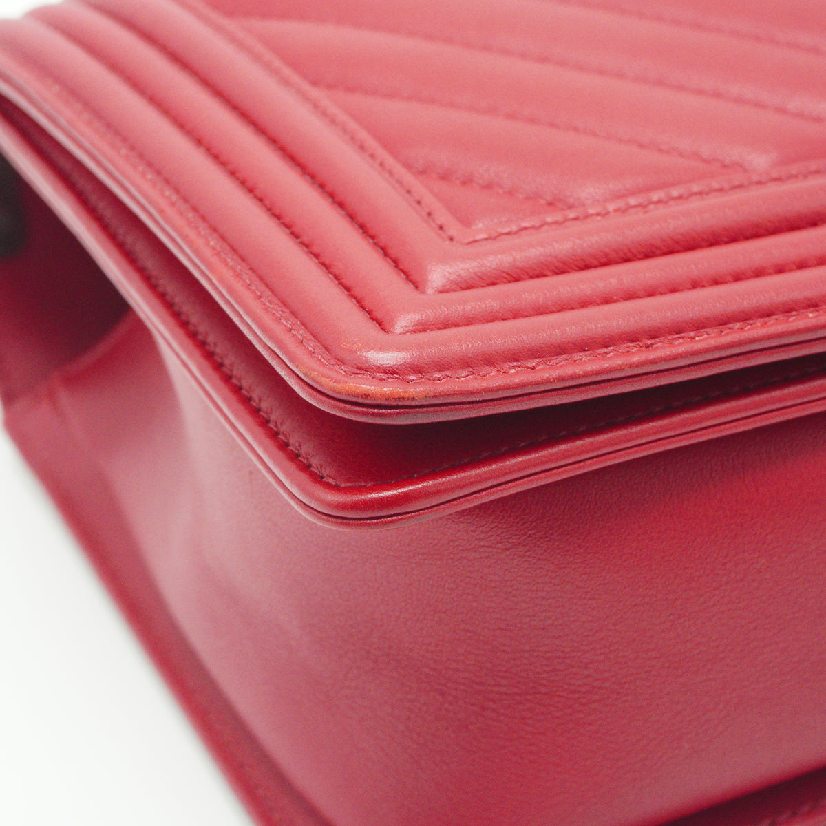 Chanel Red Leboy Flap Bag Medium SHW