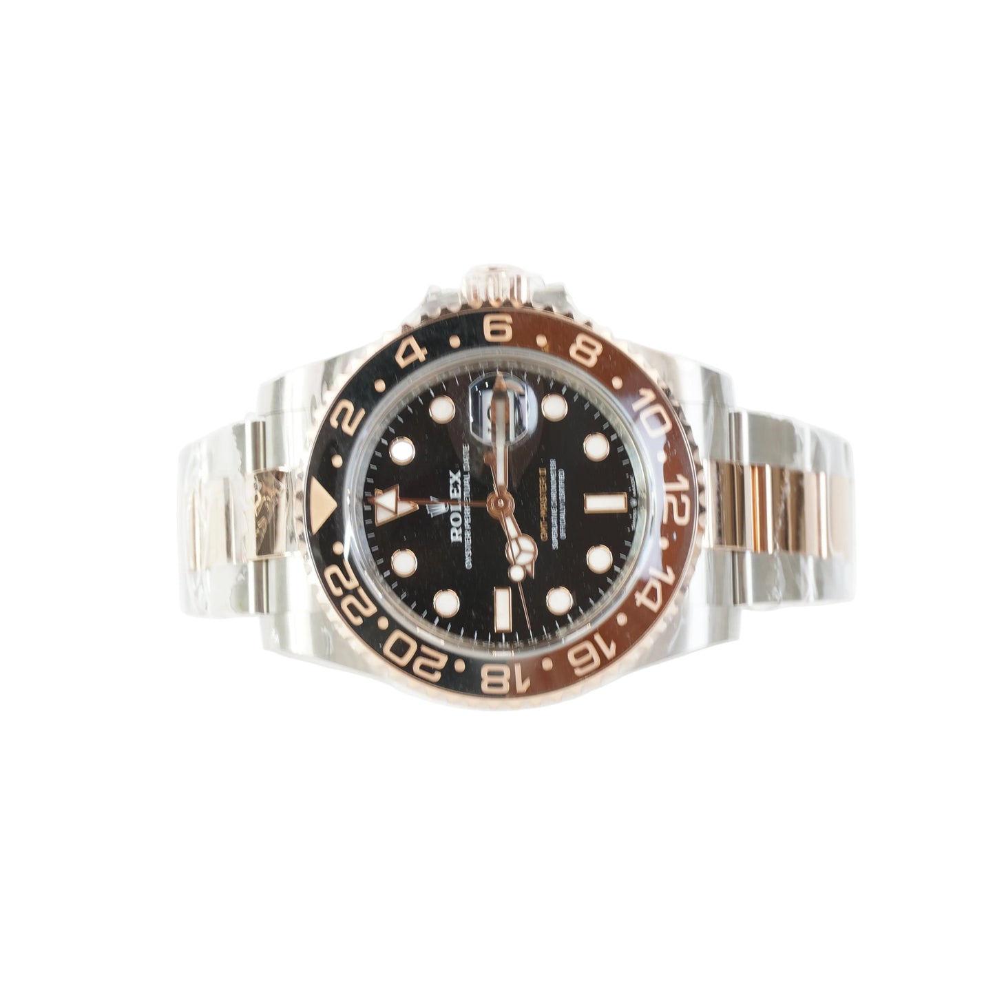 GMT MASTER II "ROOTBEER" TWOTONE EVEROSEGOLD OYSTER BRACELET S/N: IT621804 #126711CHNR MANUAL, CERTIFICATE, GREEN TAG, BOX