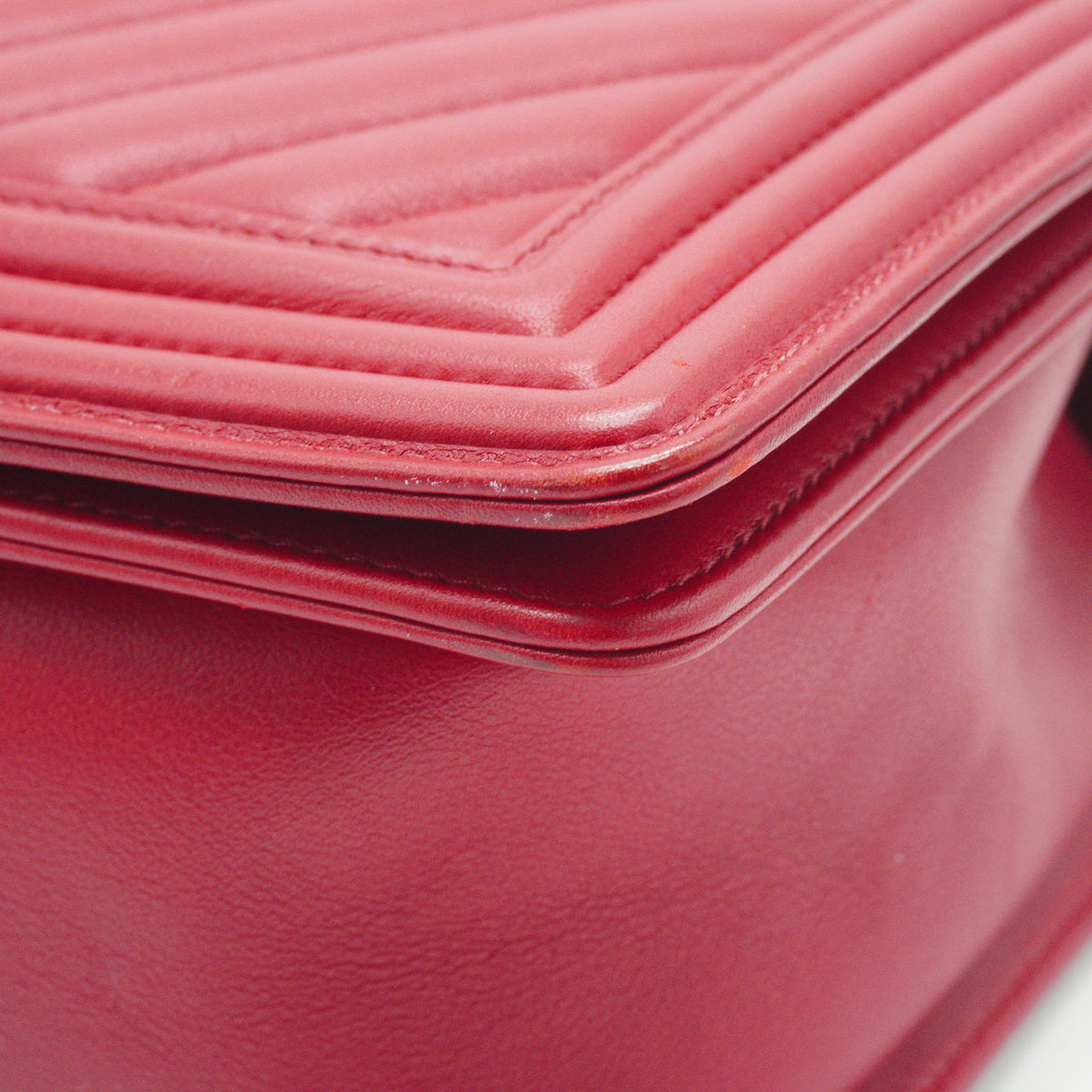Chanel Red Leboy Flap Bag Medium SHW