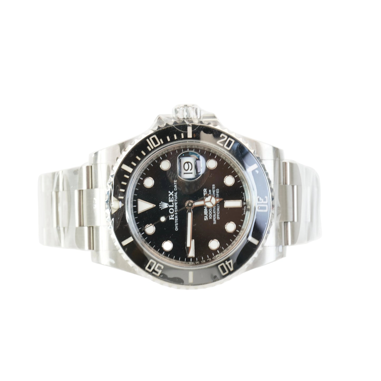 SUBMARINER BLACK DIAL WITH DATE 41MM STAINLESS STEEL S/N: 27D948J2 #126610LN CARD CERTIFICATE, BOX