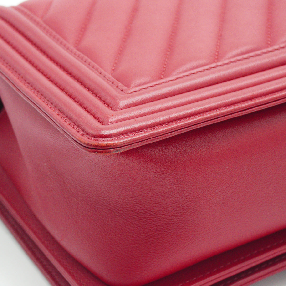 Chanel Red Leboy Flap Bag Medium SHW