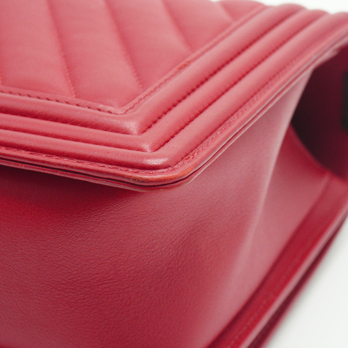 Chanel Red Leboy Flap Bag Medium SHW