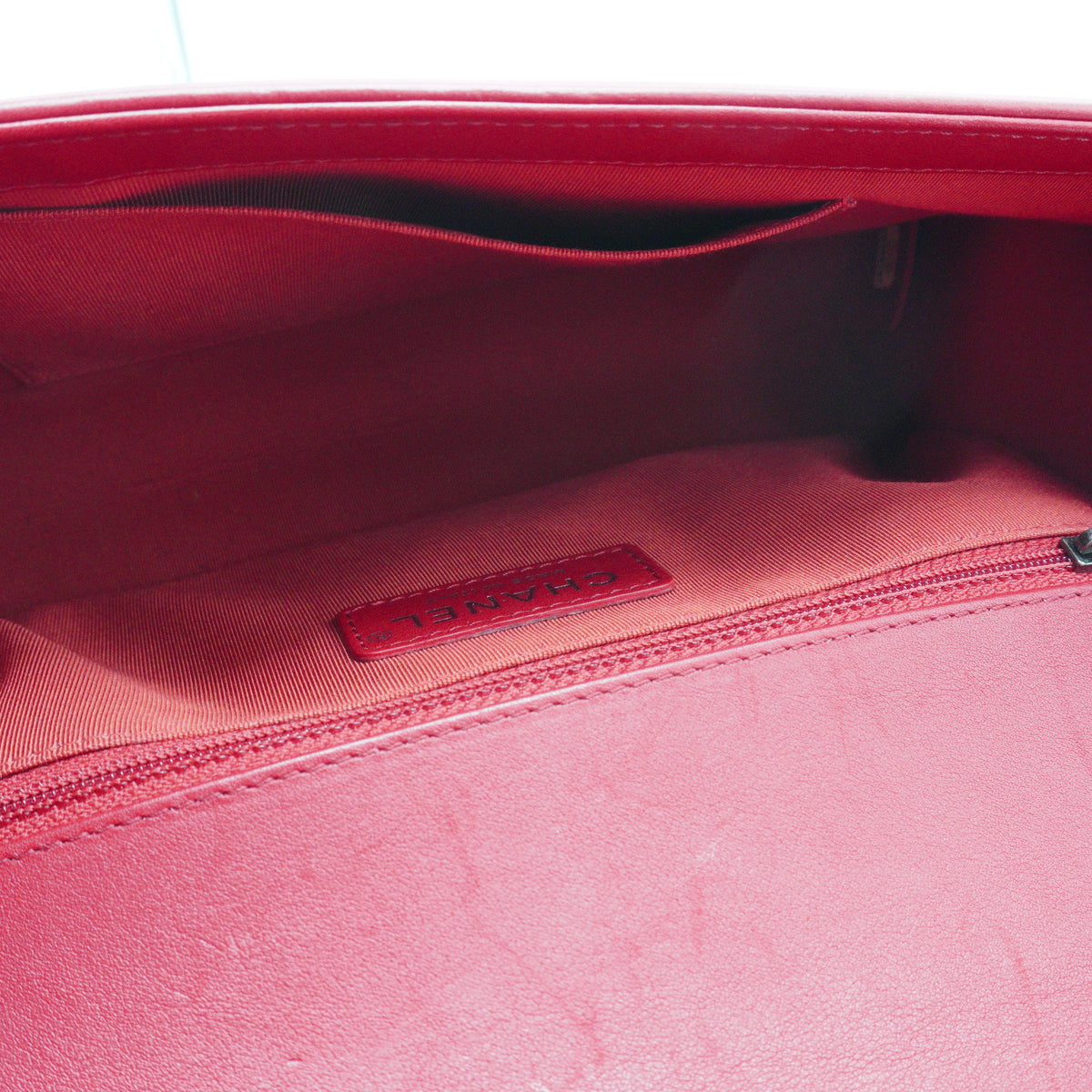 Chanel Red Leboy Flap Bag Medium SHW