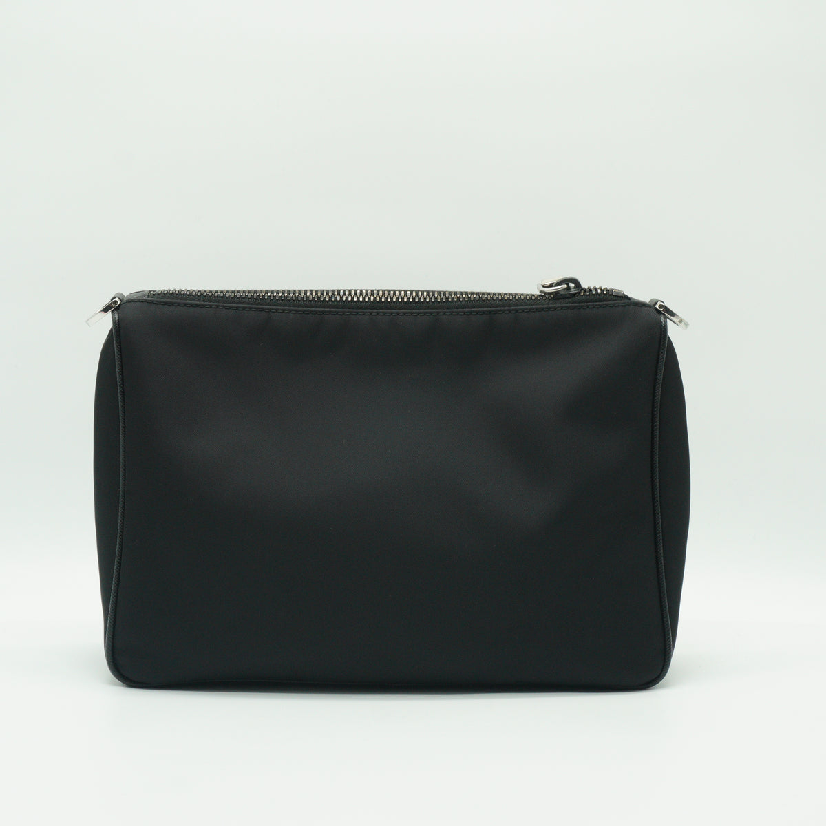 Prada Re Nylon Saffiano Leather Shoulder Bag SHW Small