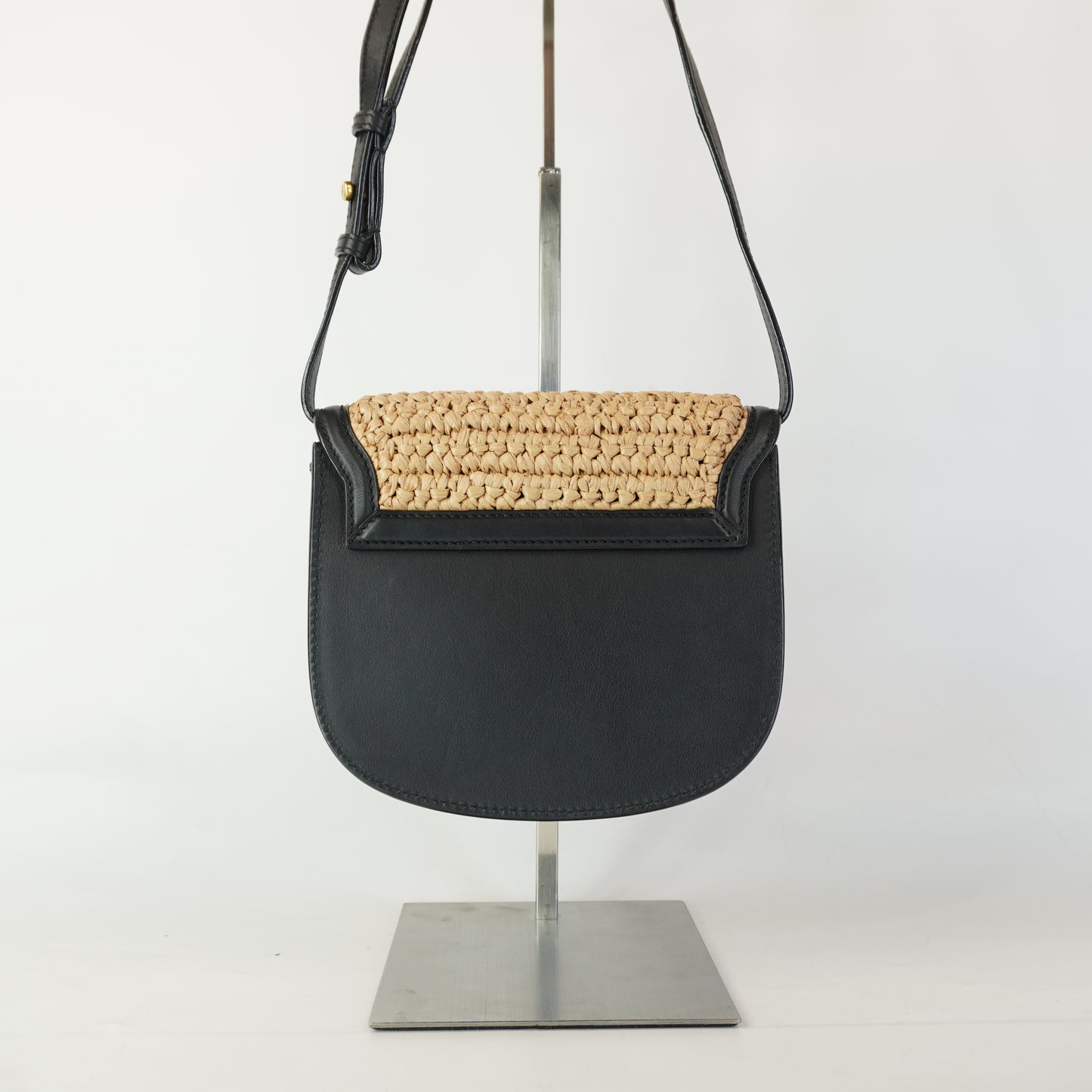 YSL	Kaia Raffia Black Small GHW