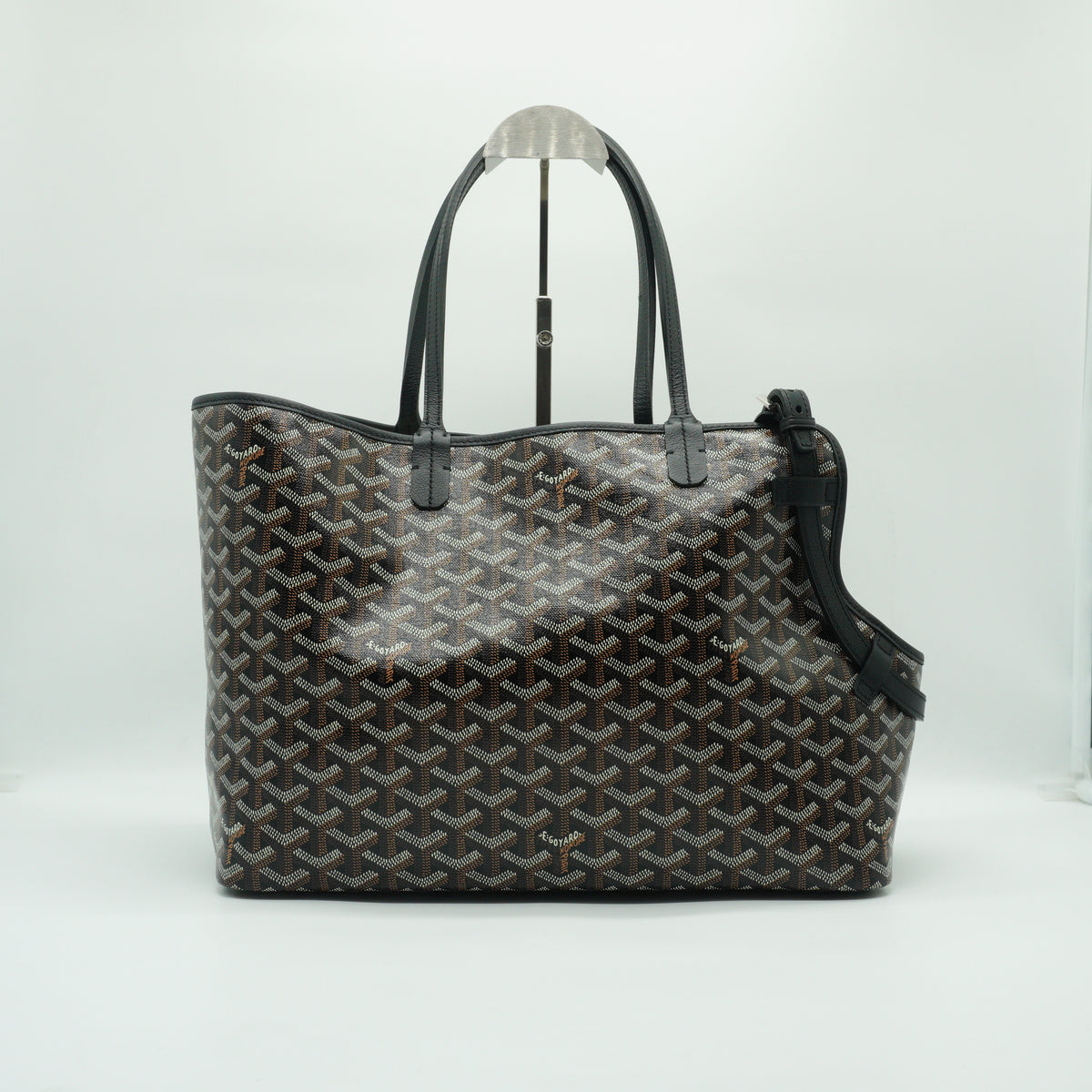 Goyard Goyardine Chien-Gris Pet Carrier PM Black