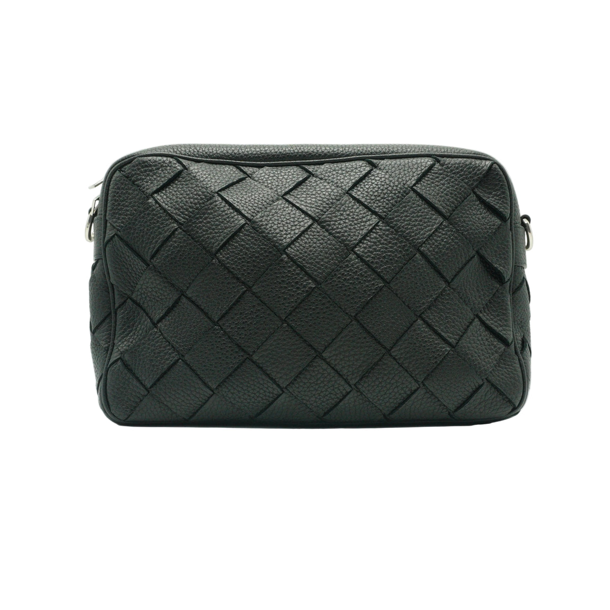 Bottega Veneta Intrecciato Camera Bag Black Medium SHW