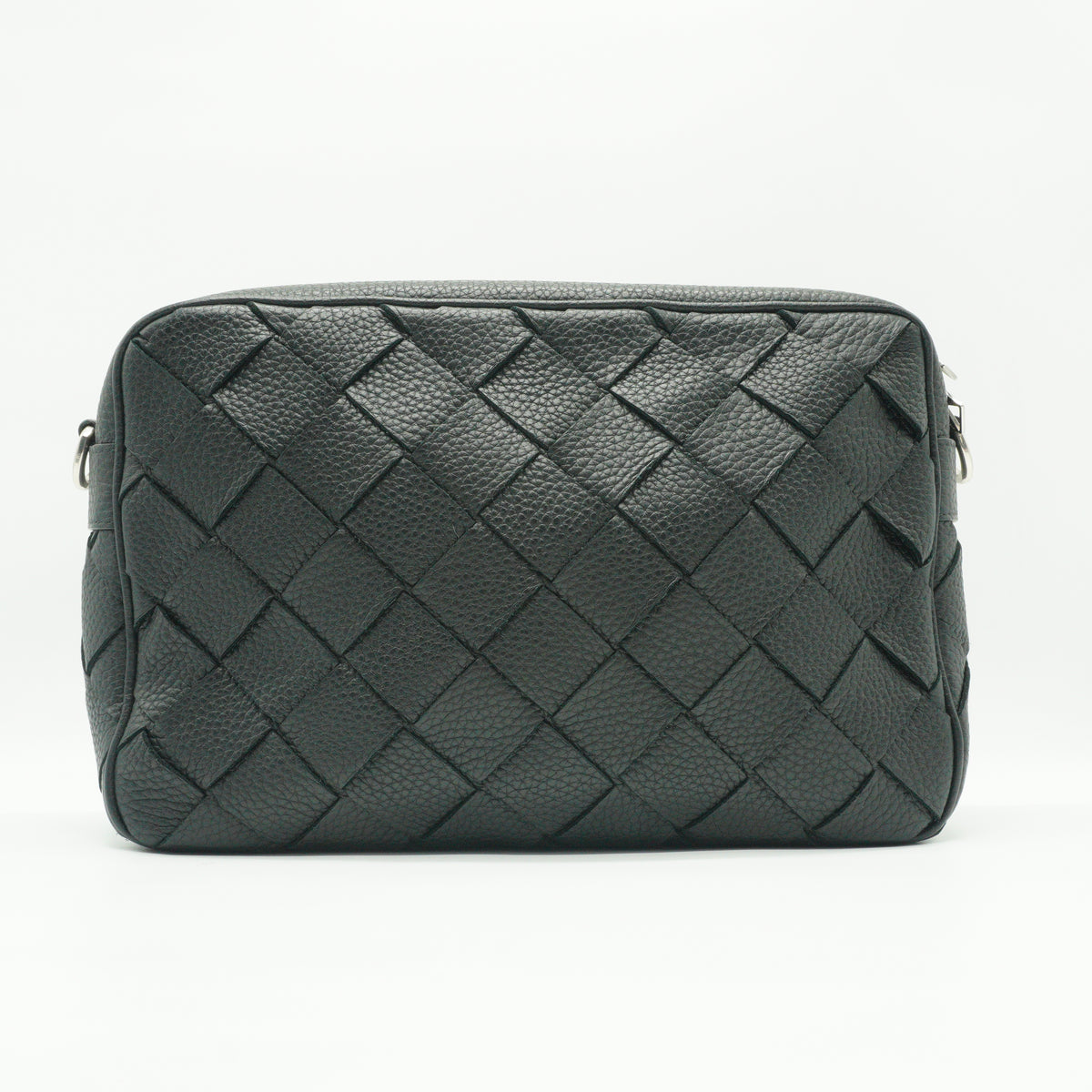Bottega Veneta Intrecciato Camera Bag Black Medium SHW