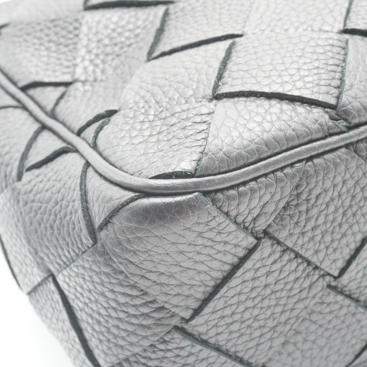Bottega Veneta Intrecciato Camera Bag Black Medium SHW