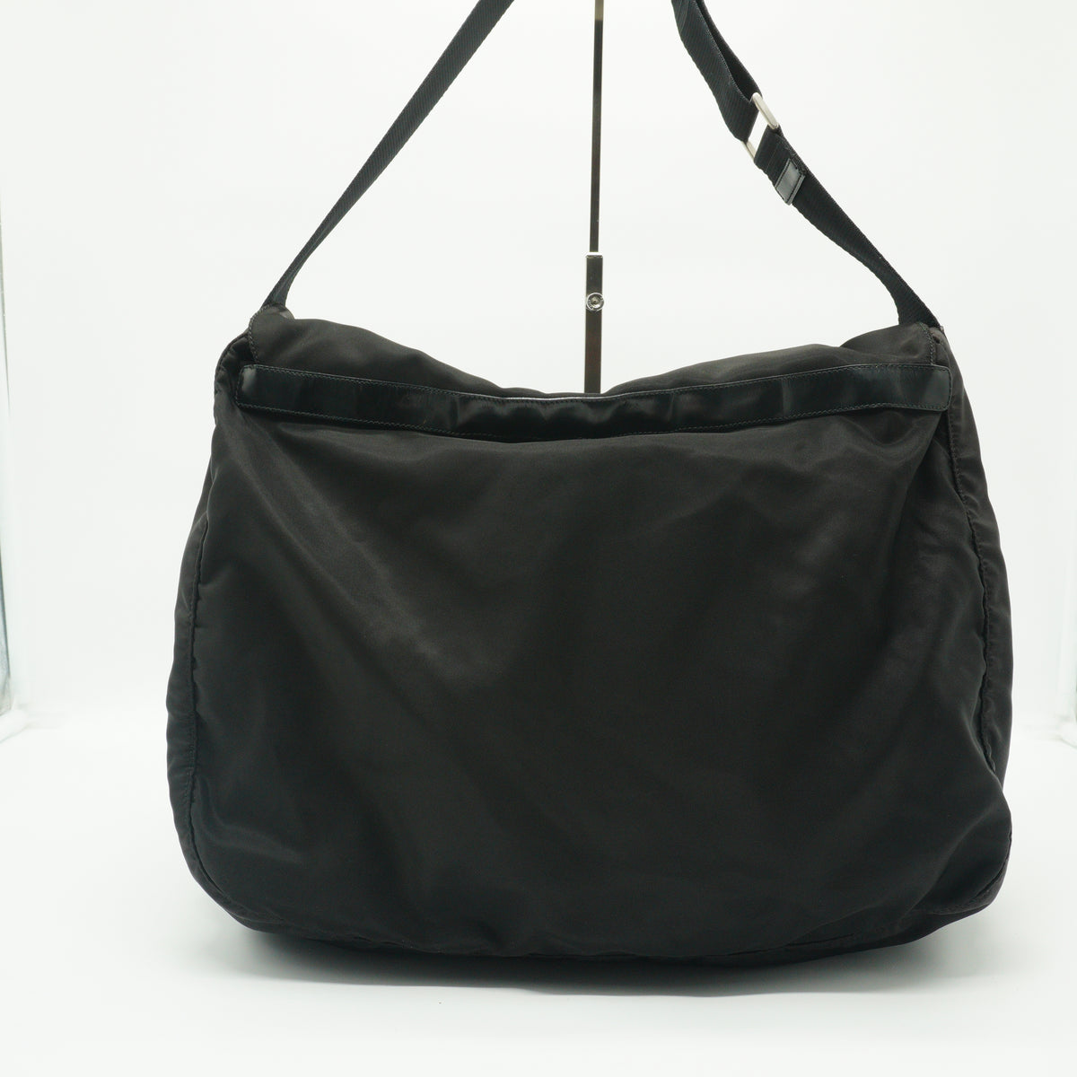 Prada Tessuto Nylon Saffiano Leather Messenger Bag GHW