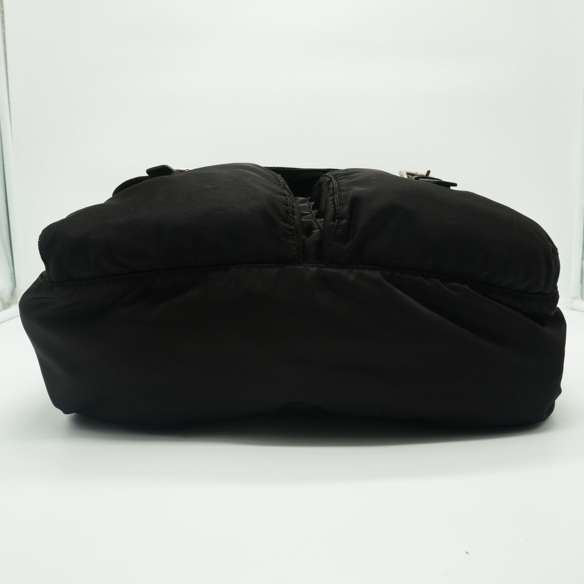 Prada Tessuto Nylon Saffiano Leather Messenger Bag GHW
