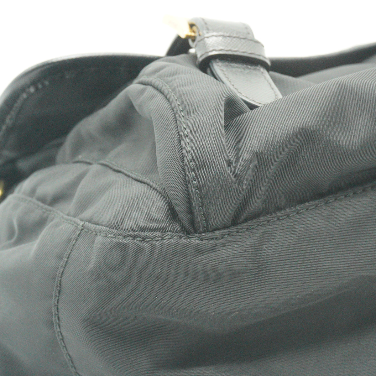 Prada Vela Tessuto Nylon Double Buckle Messenger Bag SHW