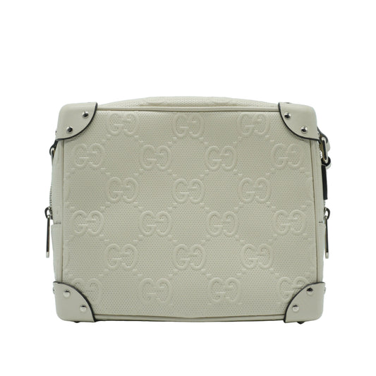 Gucci Tennis Square Messenger Bag Small White SHW