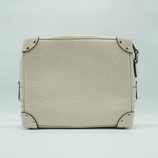 Gucci Tennis Square Messenger Bag Small White SHW