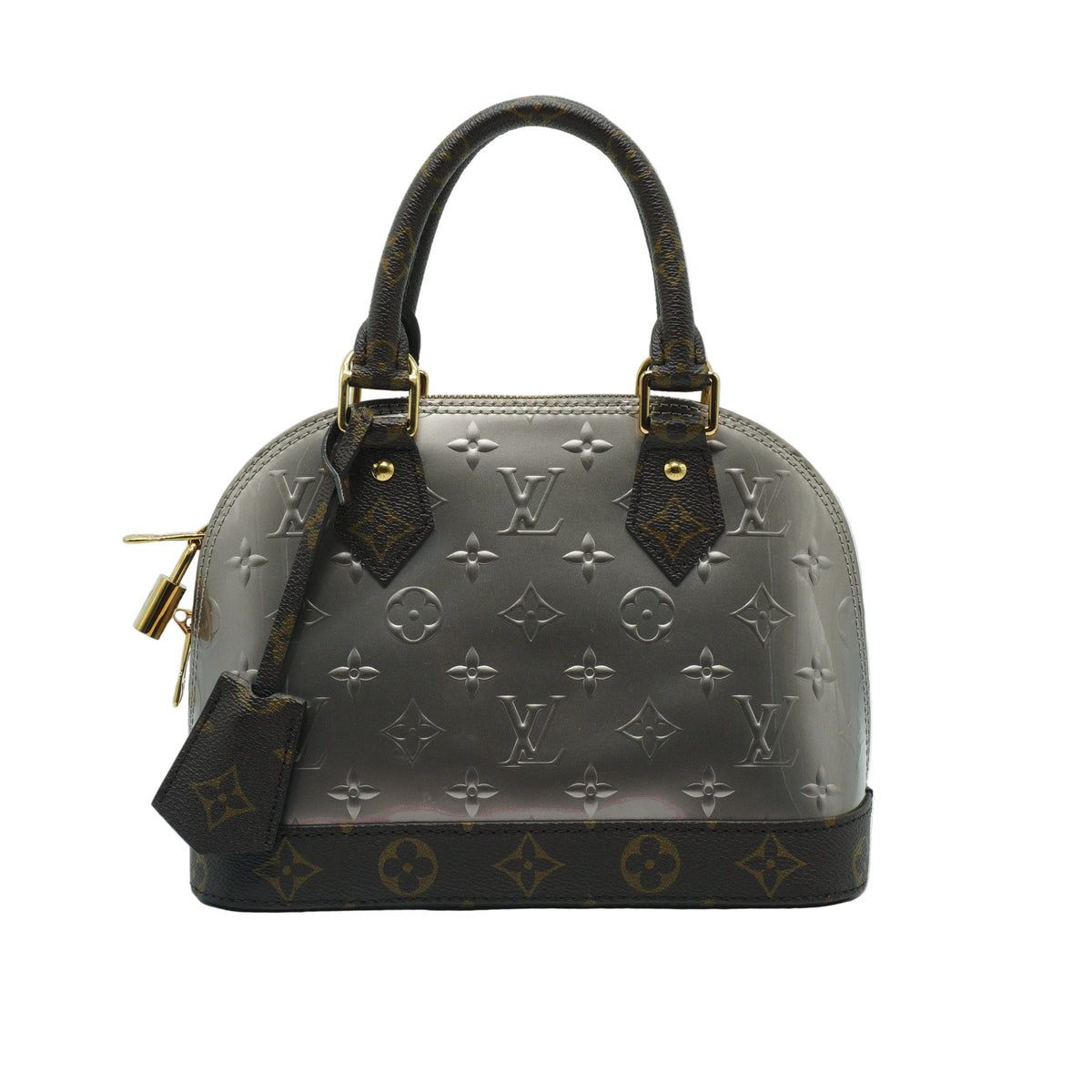 Louis Vuitton Alma BB Vernis Metallic Grey GHW