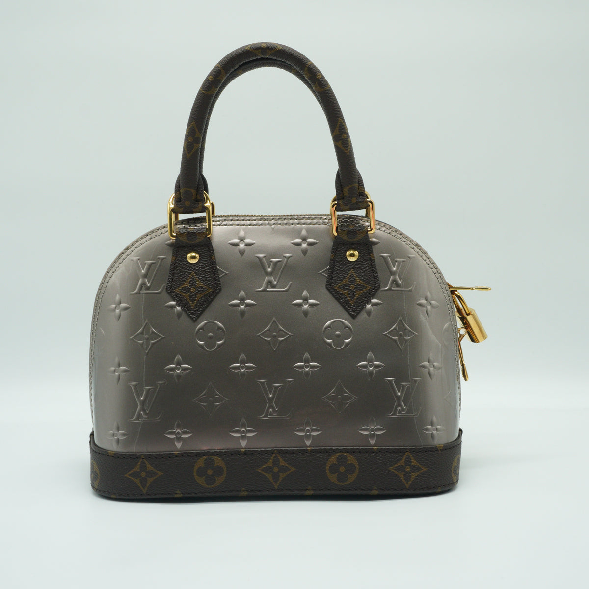 Louis Vuitton Alma BB Vernis Metallic Grey GHW