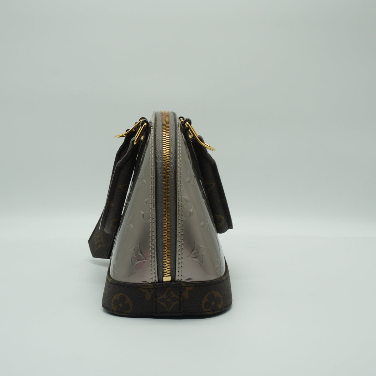 Louis Vuitton Alma BB Vernis Metallic Grey GHW