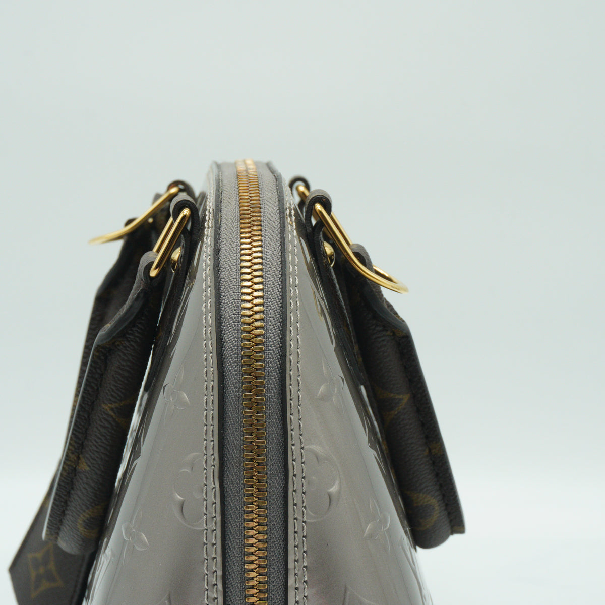 Louis Vuitton Alma BB Vernis Metallic Grey GHW