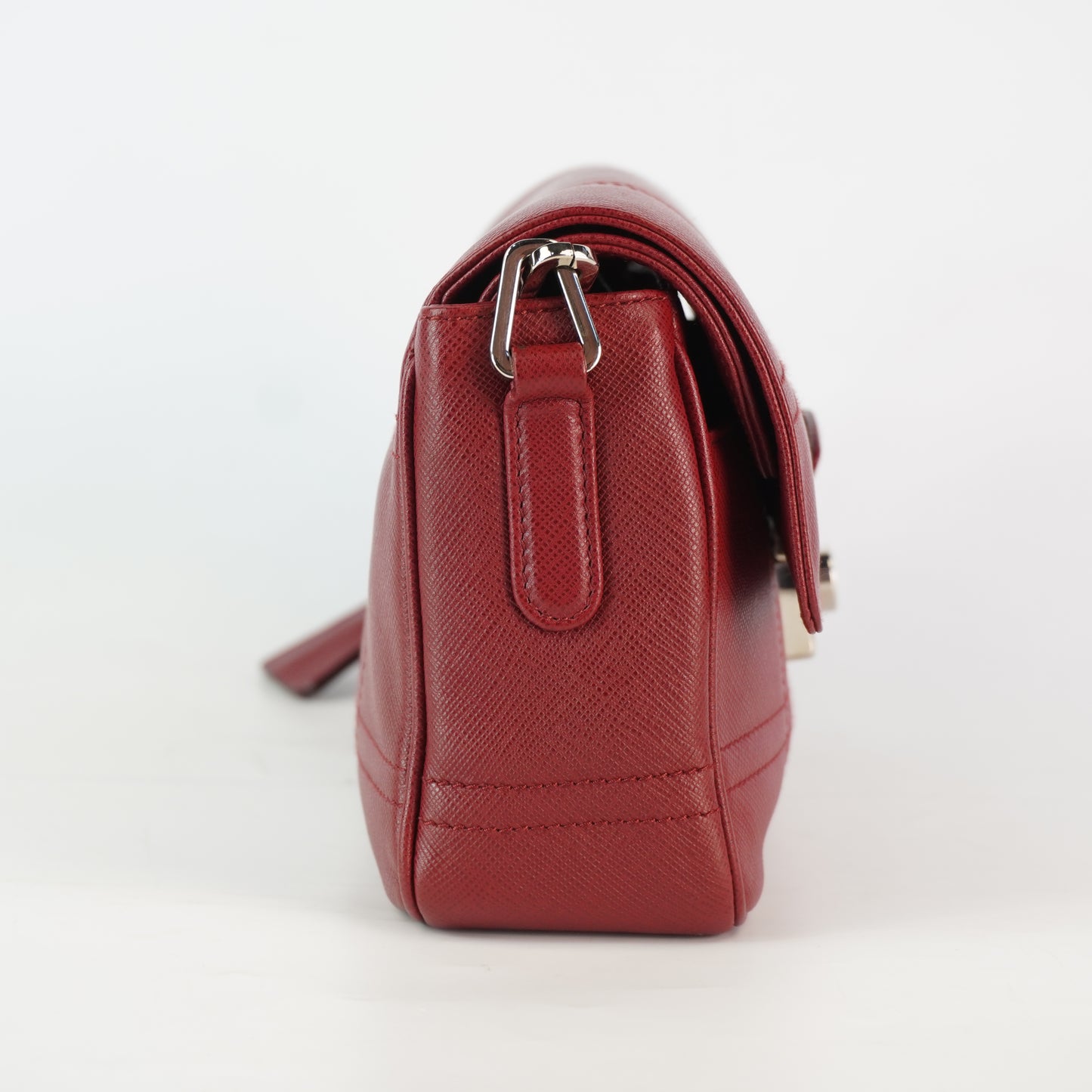 Prada Saffiano Lux Sound Shoulder Bag SHW  Small