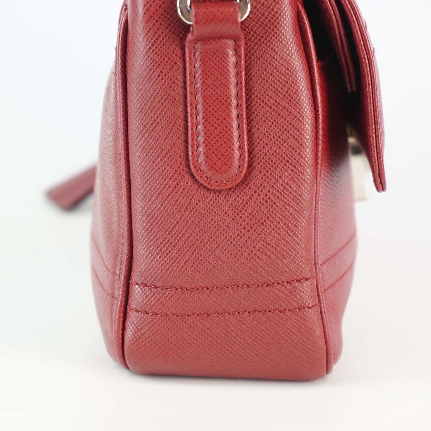 Prada Saffiano Lux Sound Shoulder Bag SHW  Small