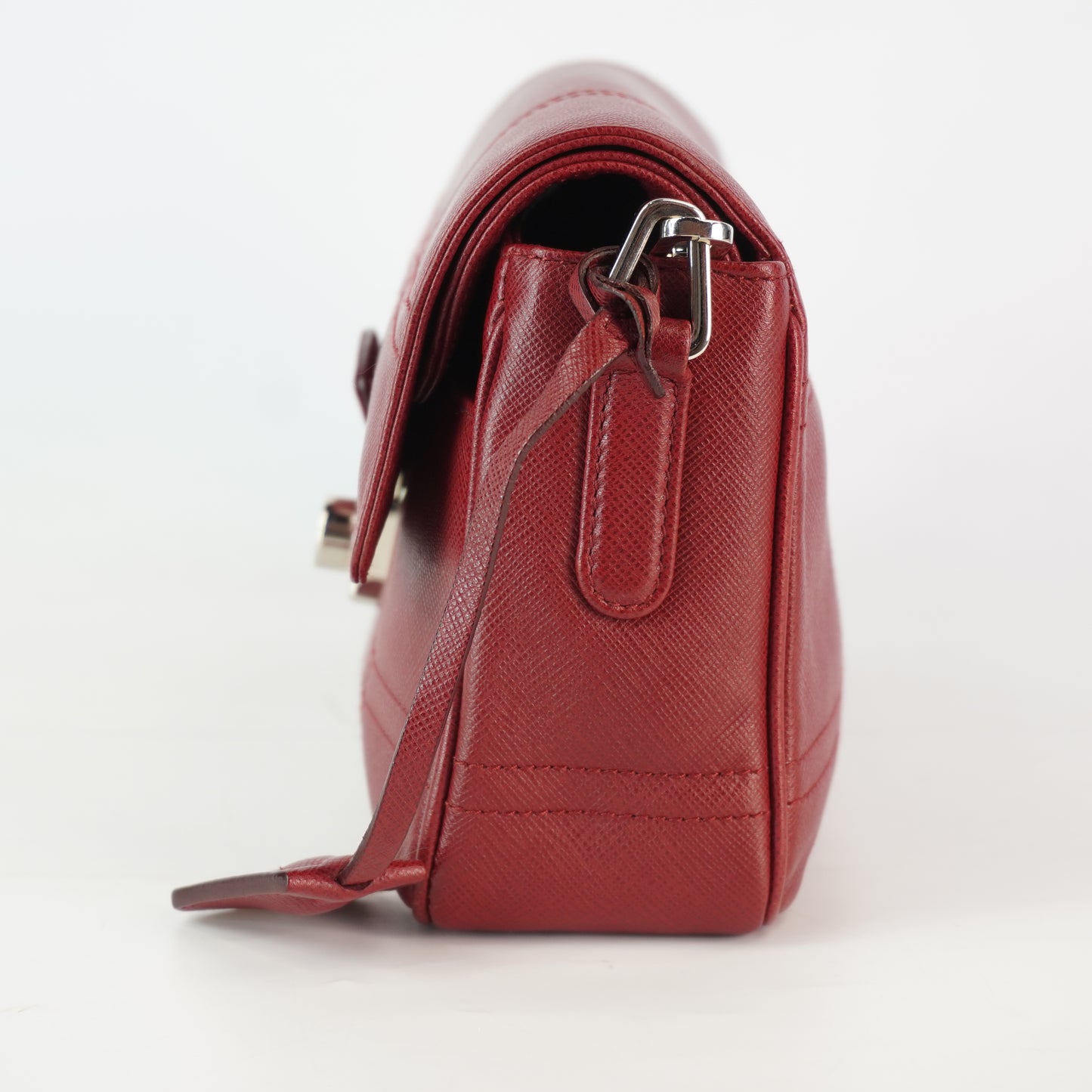 Prada Saffiano Lux Sound Shoulder Bag SHW  Small