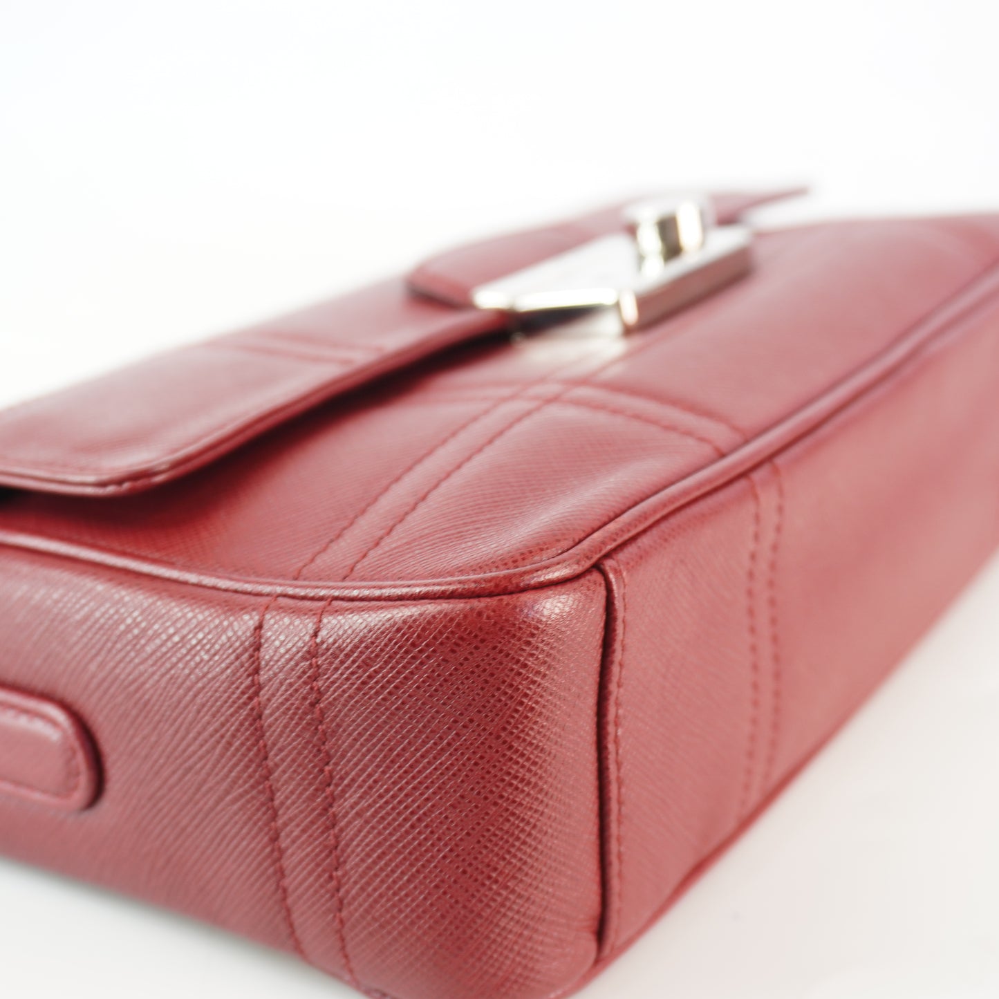 Prada Saffiano Lux Sound Shoulder Bag SHW  Small