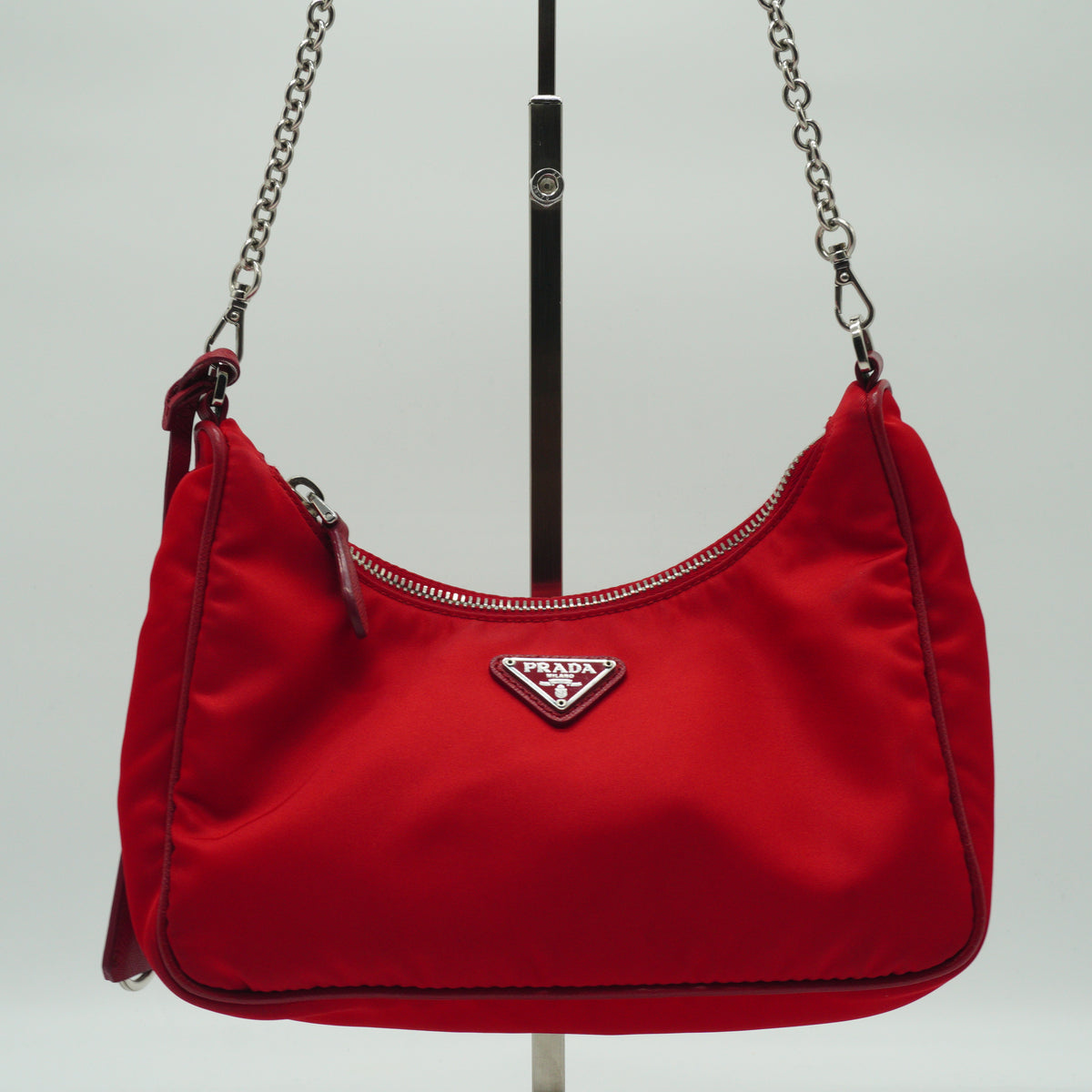 Prada Re-edition Nylon Red Small SHW