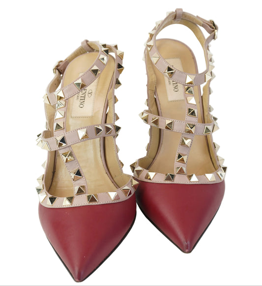 Valentino Garavani Rockstud Burgundy Size 37
