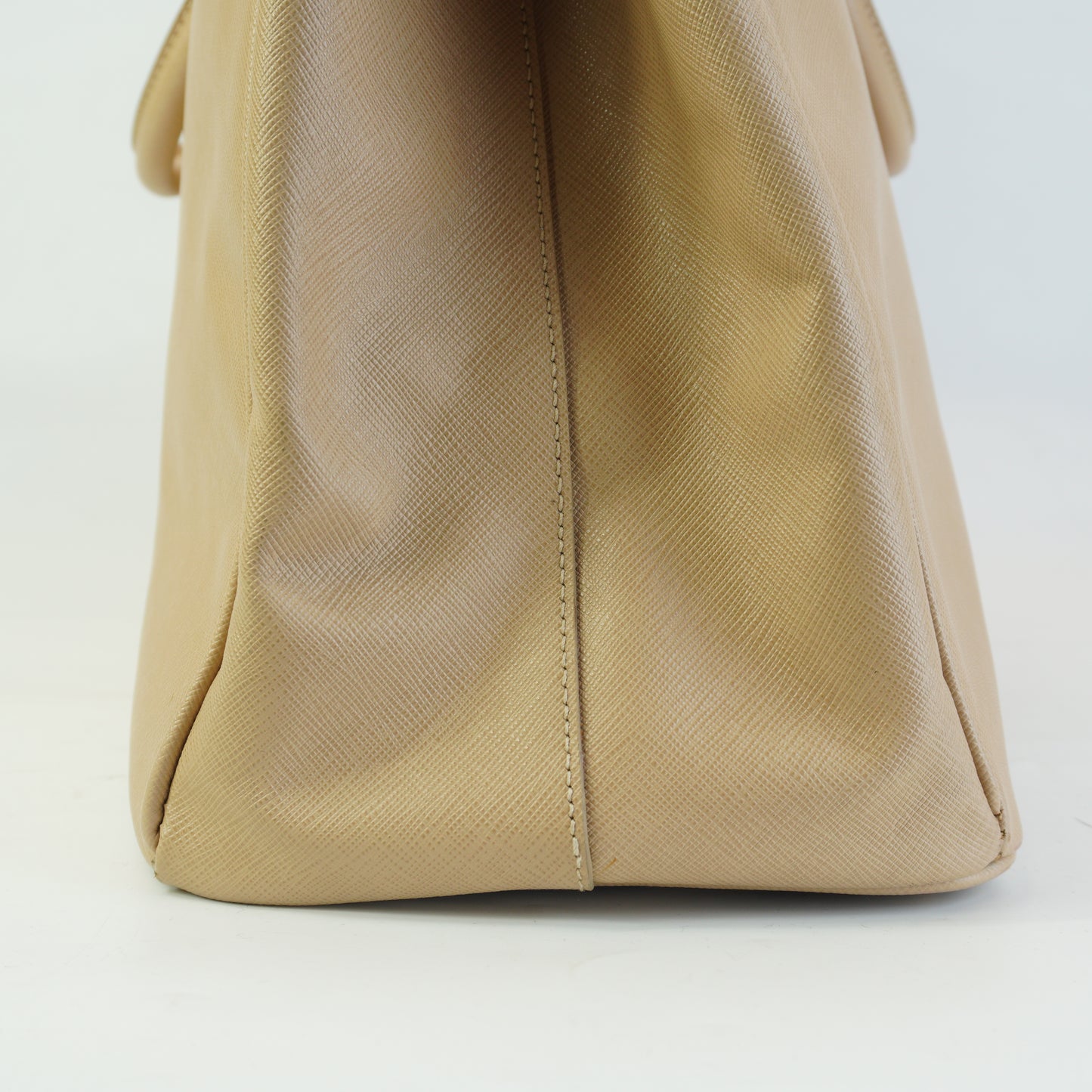 Prada Large Saffiano Lux Galleria Double Beige GHW
