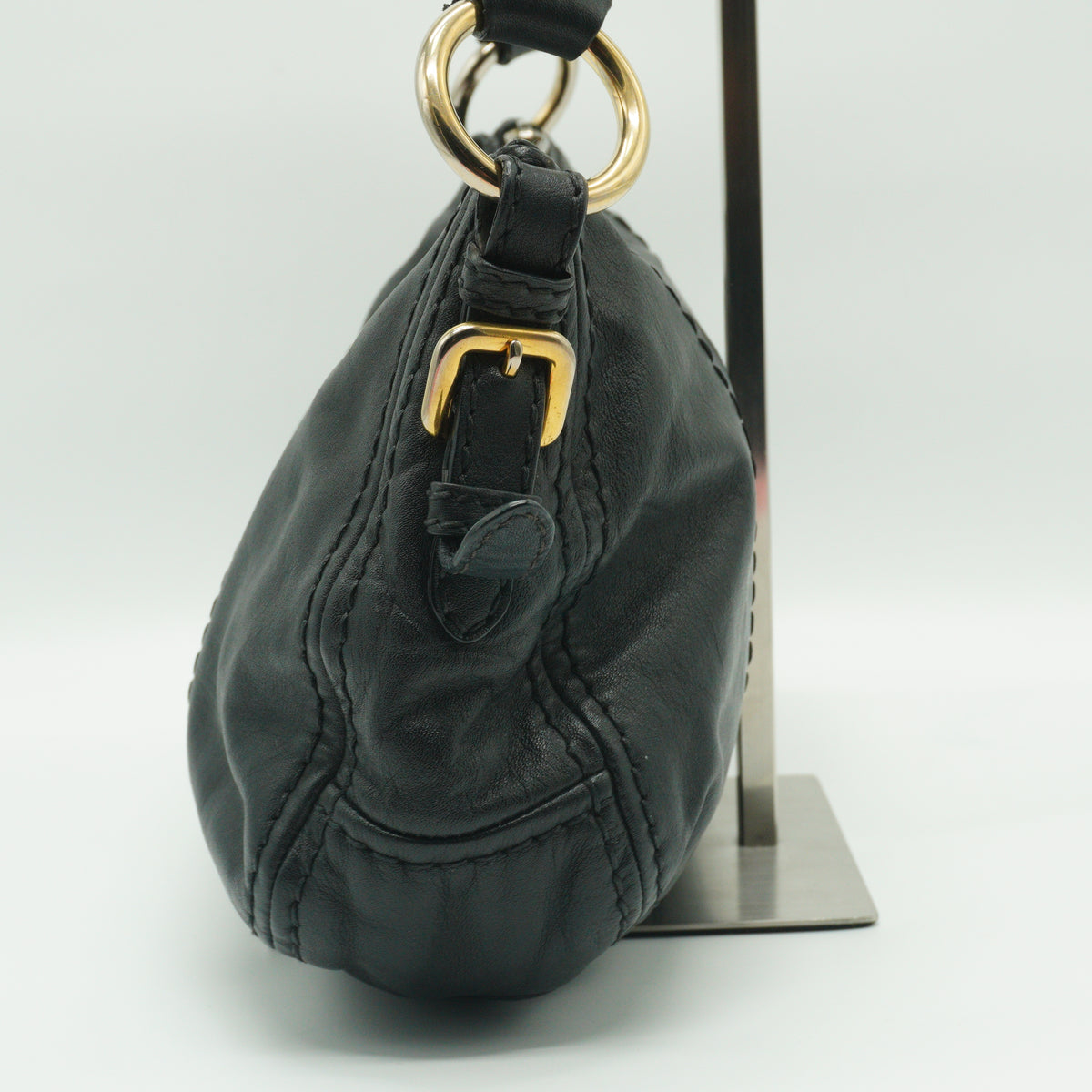 Prada Hobo Shoulder Bag Black