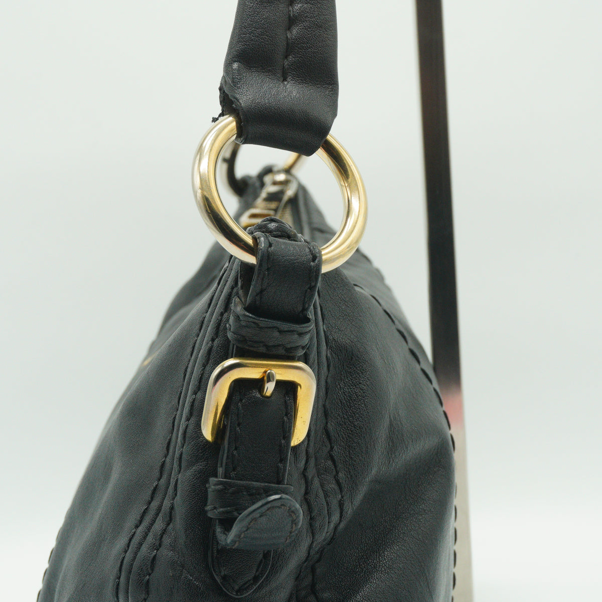 Prada Hobo Shoulder Bag Black