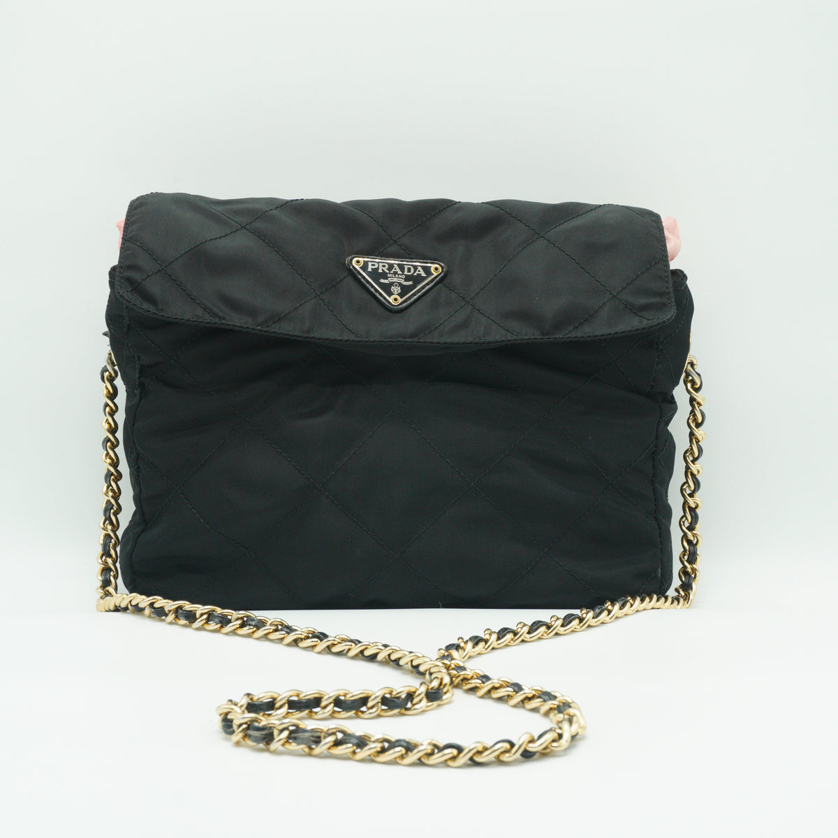 Prada Tessuto Nylon Chain Shoulder Bag