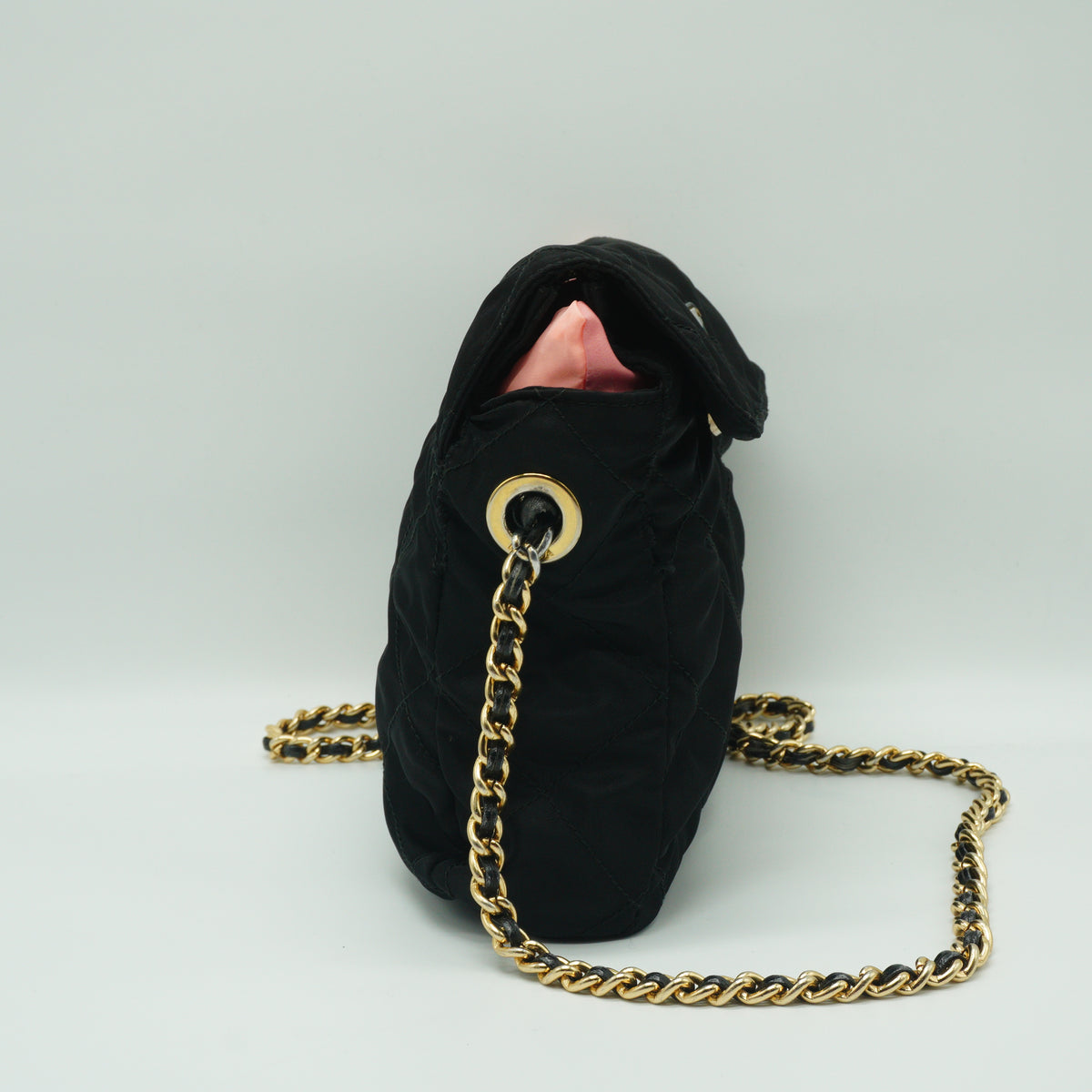 Prada Tessuto Nylon Chain Shoulder Bag