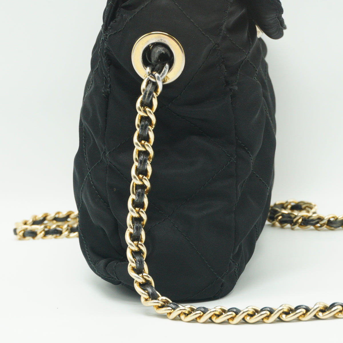 Prada Tessuto Nylon Chain Shoulder Bag