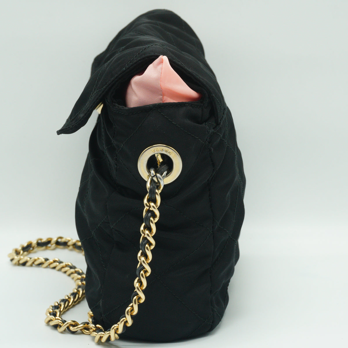 Prada Tessuto Nylon Chain Shoulder Bag