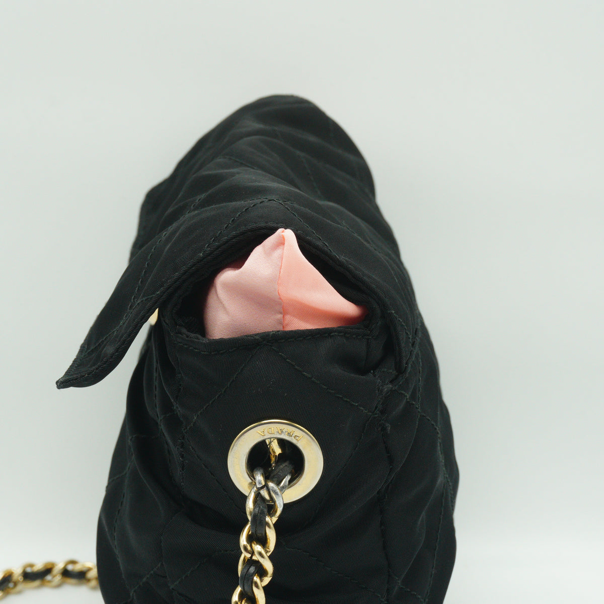 Prada Tessuto Nylon Chain Shoulder Bag