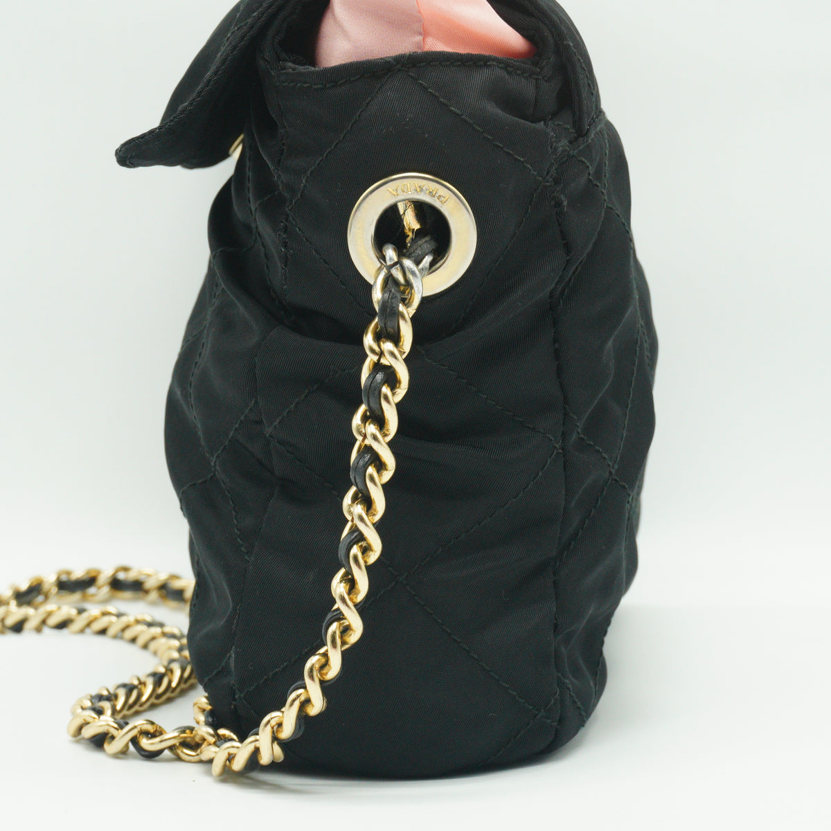 Prada Tessuto Nylon Chain Shoulder Bag