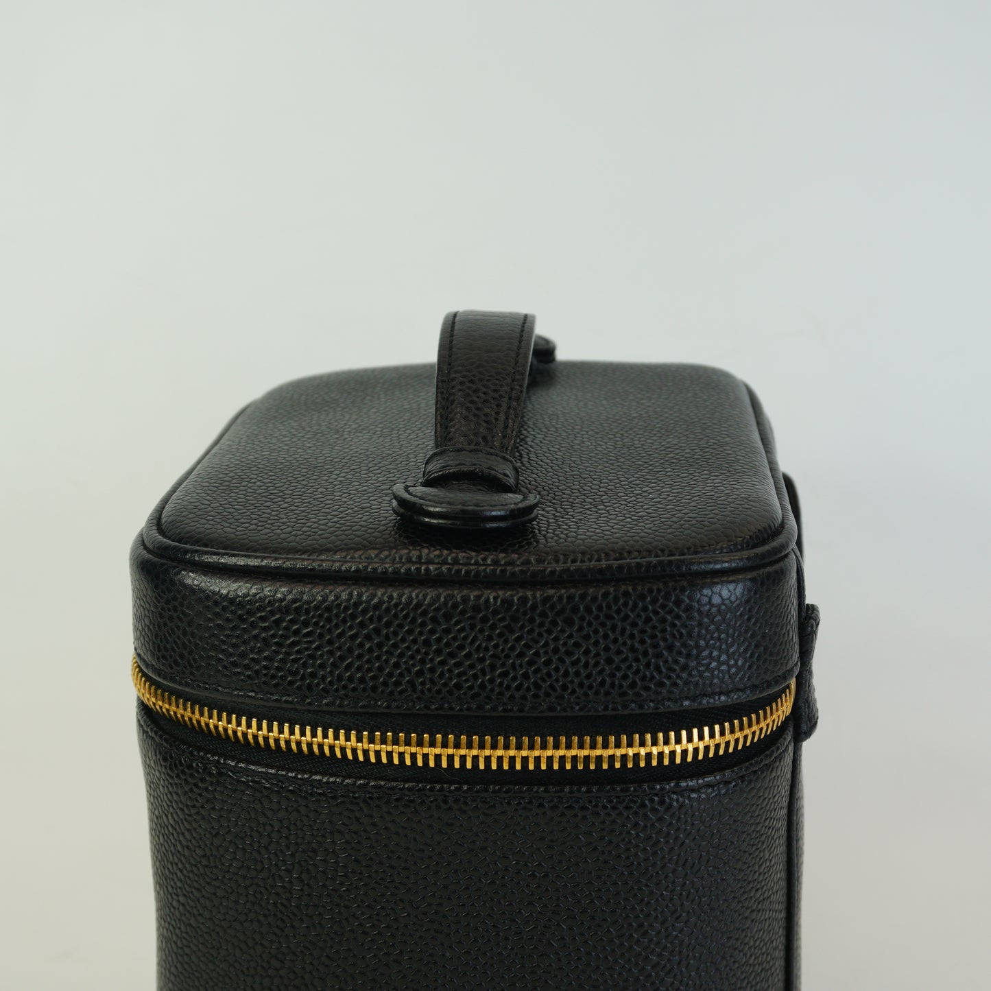 Chanel Timeless Caviar Leather Vertical Vanity Caseb Black Small