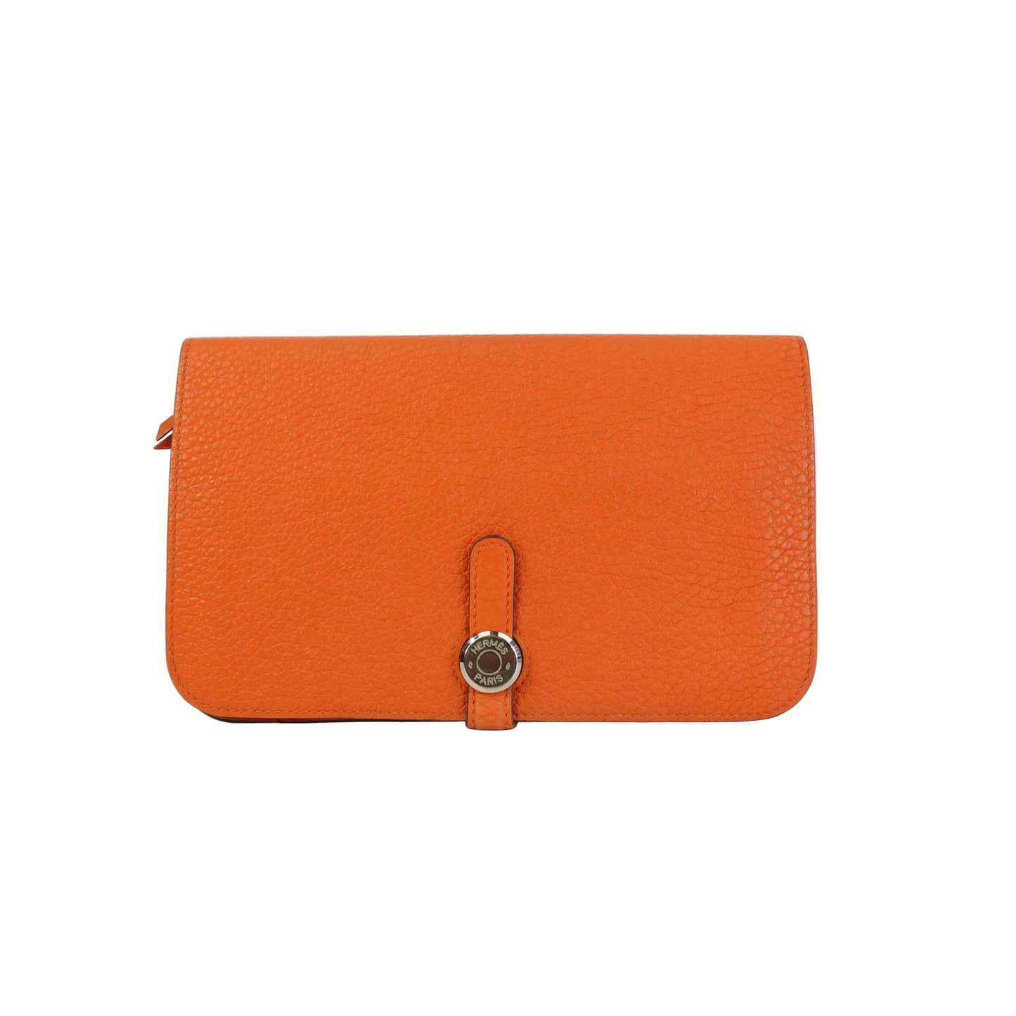 Hermes Dogon Duo wallet Orange SHW
