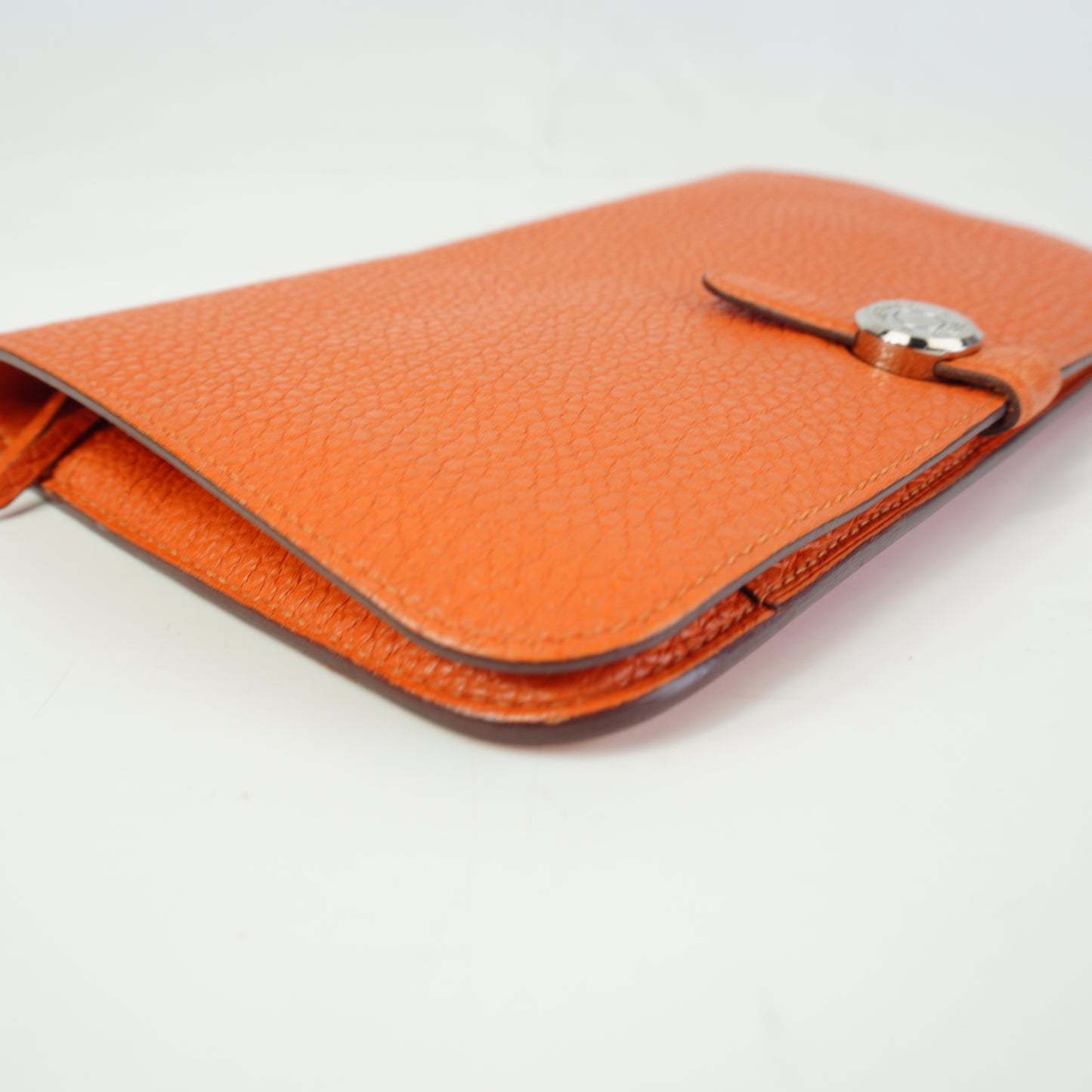 Hermes Dogon Duo wallet Orange SHW
