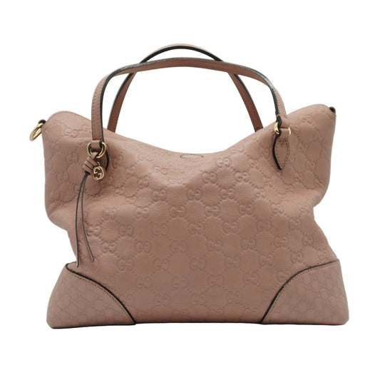 Gucci Guccissima Bree Fold Over Tote Medium Soft Pink SHW