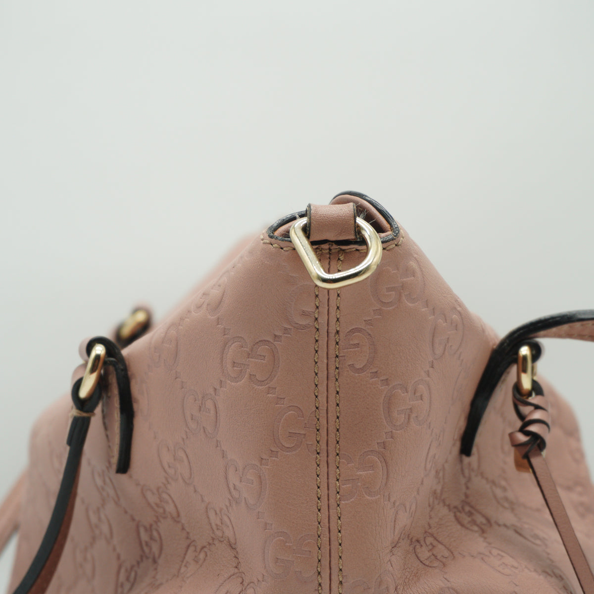 Gucci Guccissima Bree Fold Over Tote Medium Soft Pink SHW
