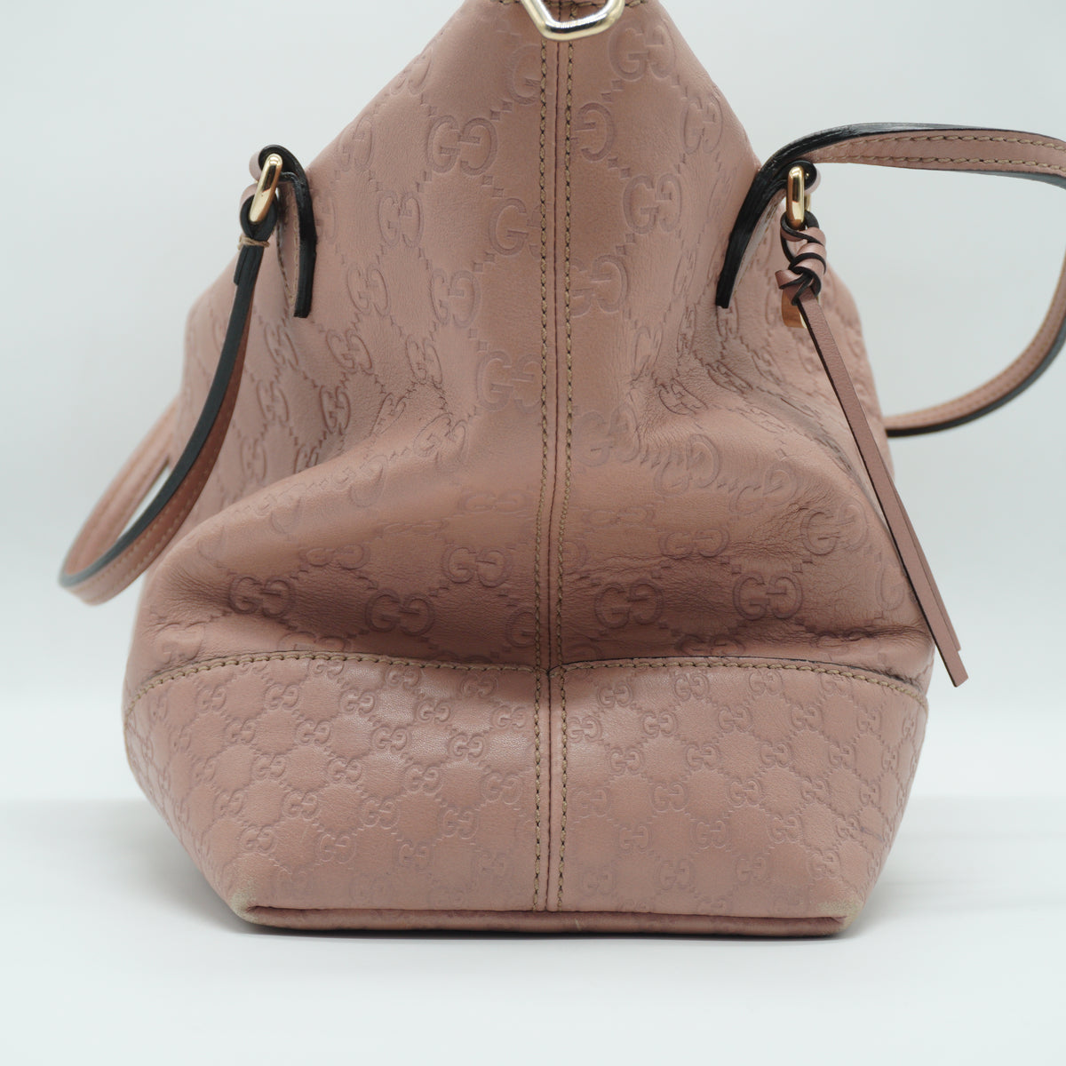 Gucci Guccissima Bree Fold Over Tote Medium Soft Pink SHW