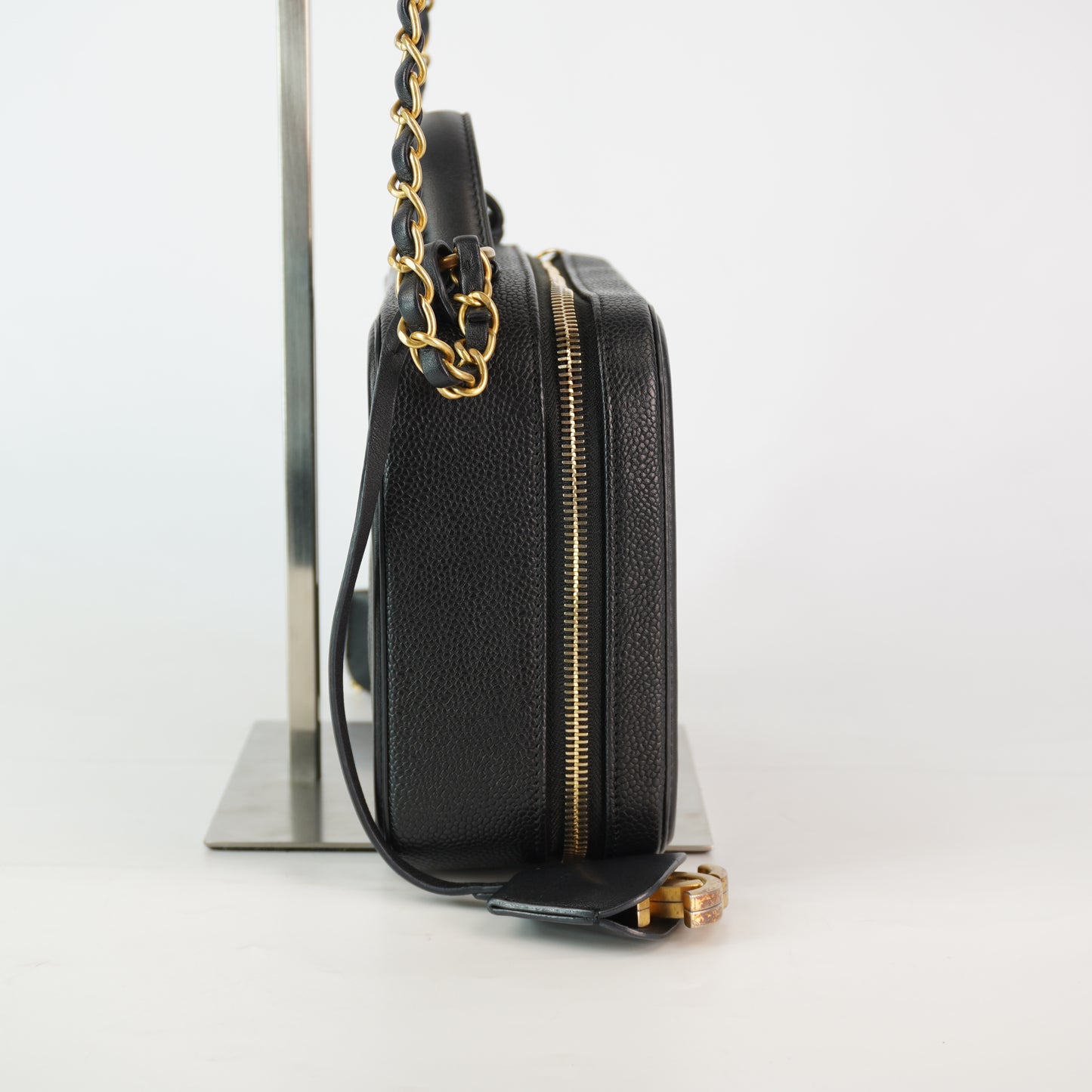 Chanel CC Filigree Vanity Case Black