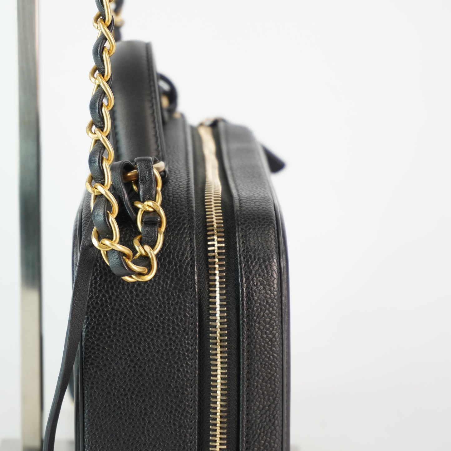 Chanel CC Filigree Vanity Case Black