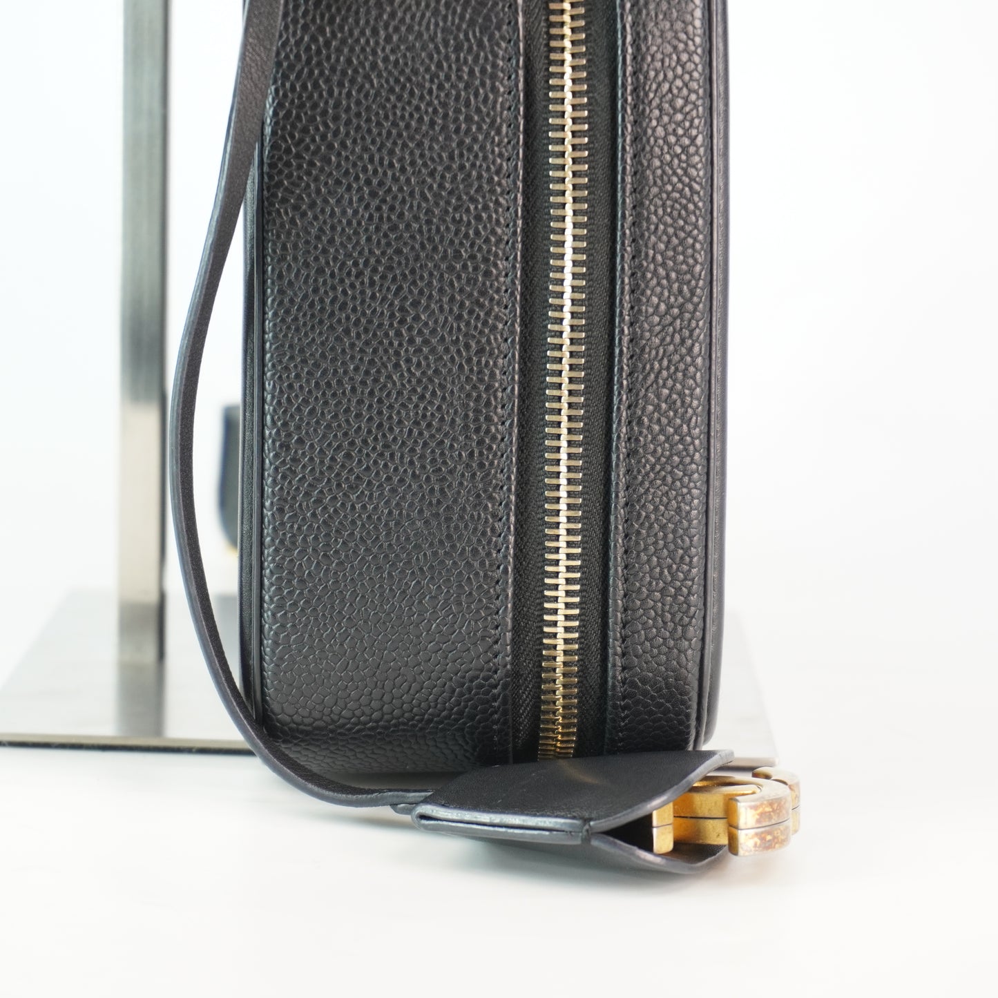 Chanel CC Filigree Vanity Case Black