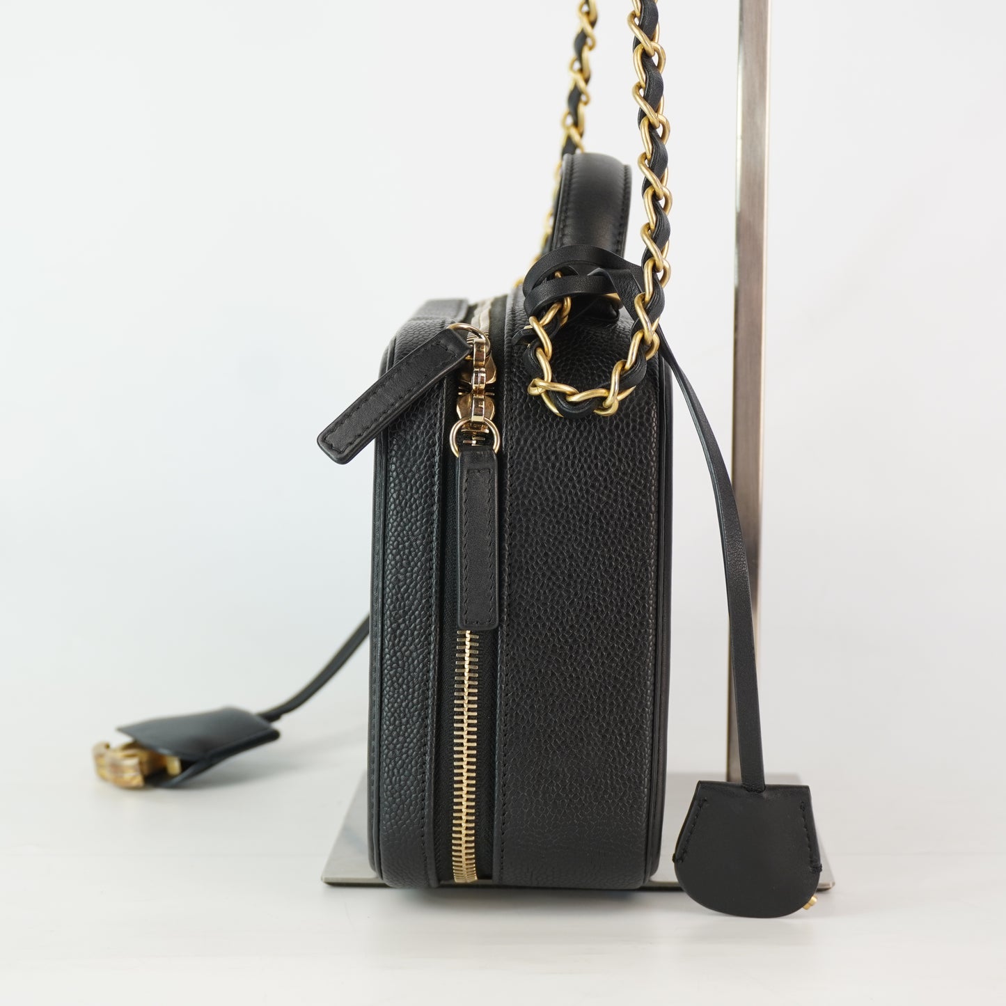 Chanel CC Filigree Vanity Case Black