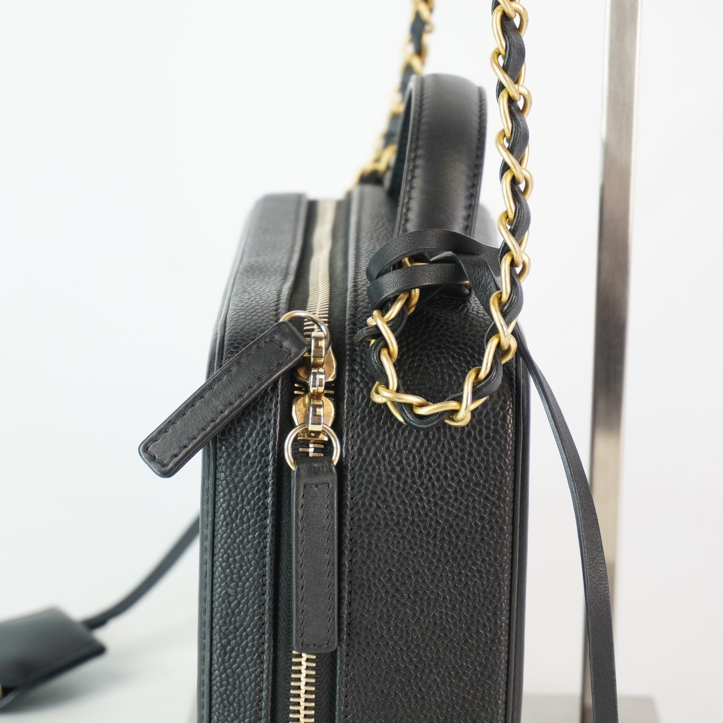 Chanel CC Filigree Vanity Case Black