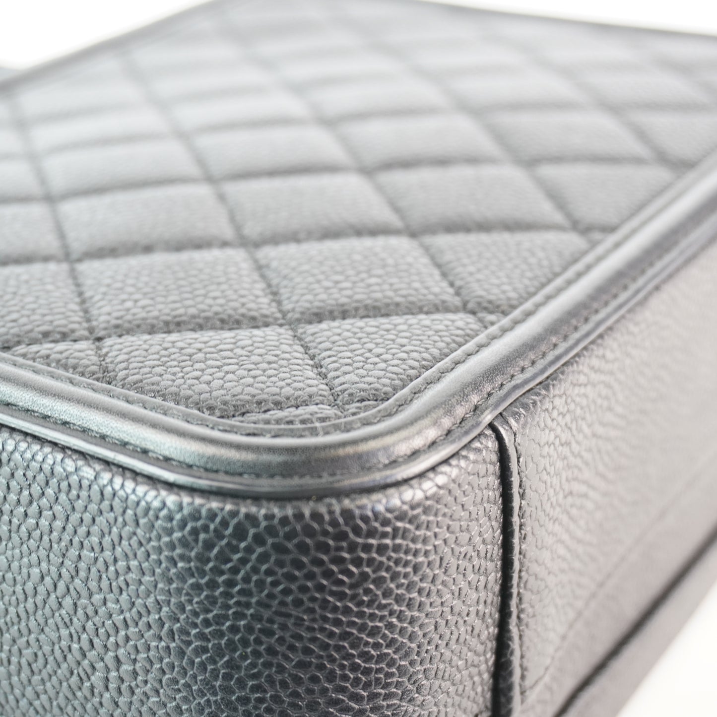 Chanel CC Filigree Vanity Case Black