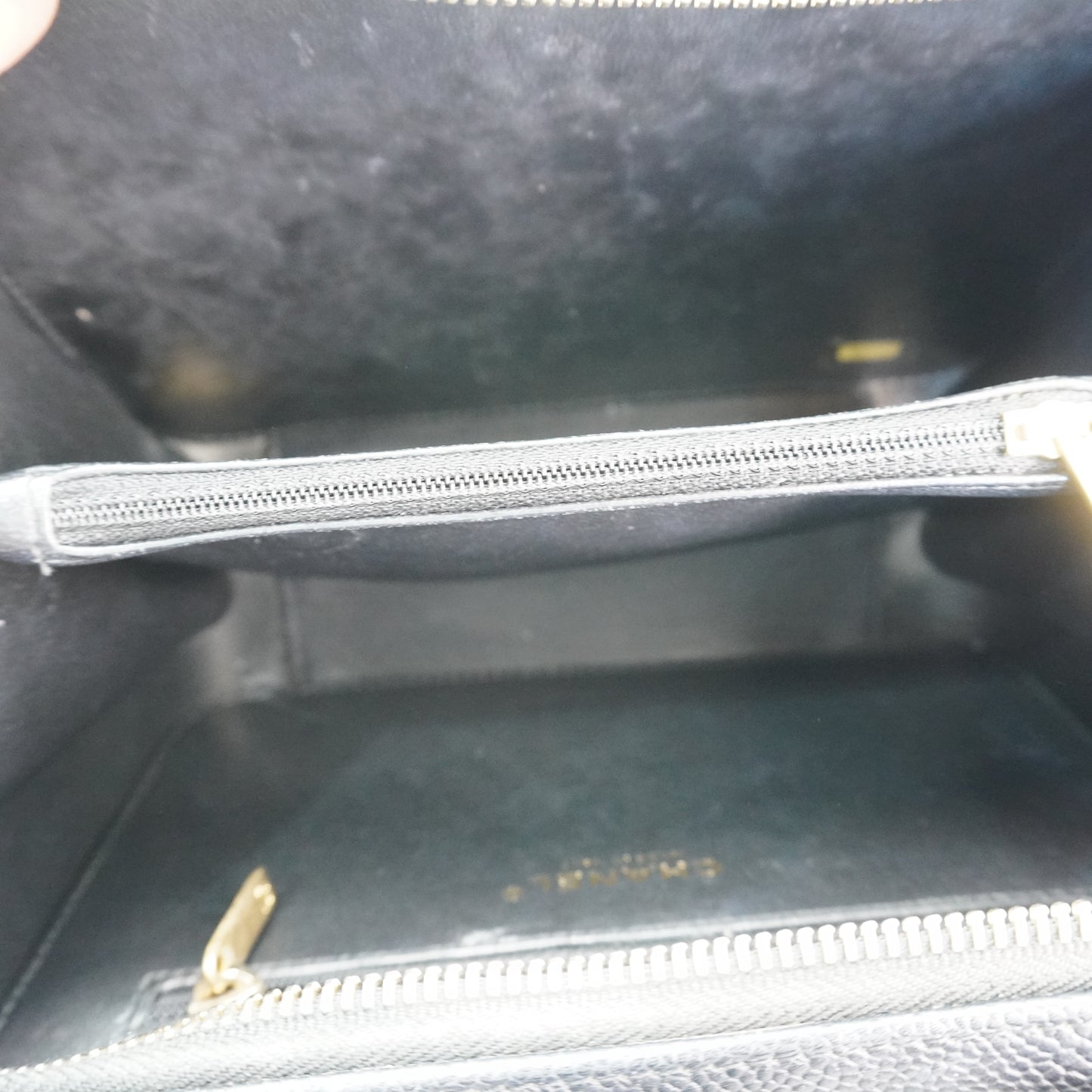 Chanel CC Filigree Vanity Case Black